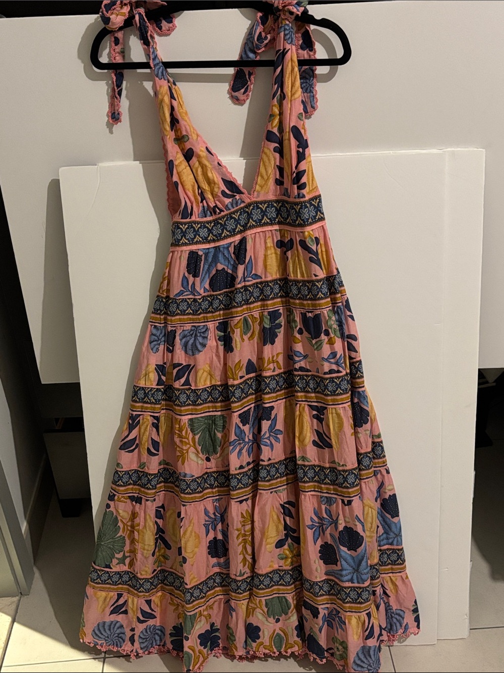 FARM Rio PinkTie-Shoulder Midi Dress -NWT- Will Drop by $20 if bought by 7/1